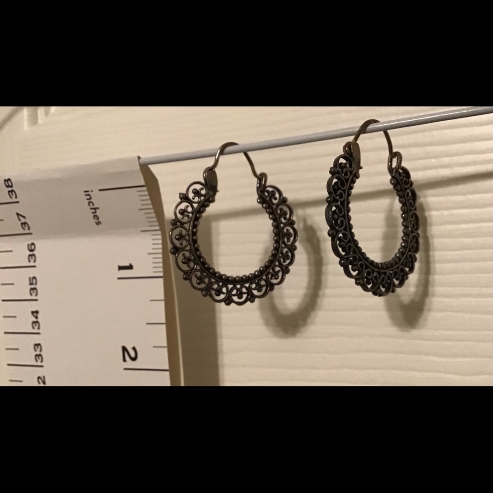 Silver Hoop Fashion Earrings